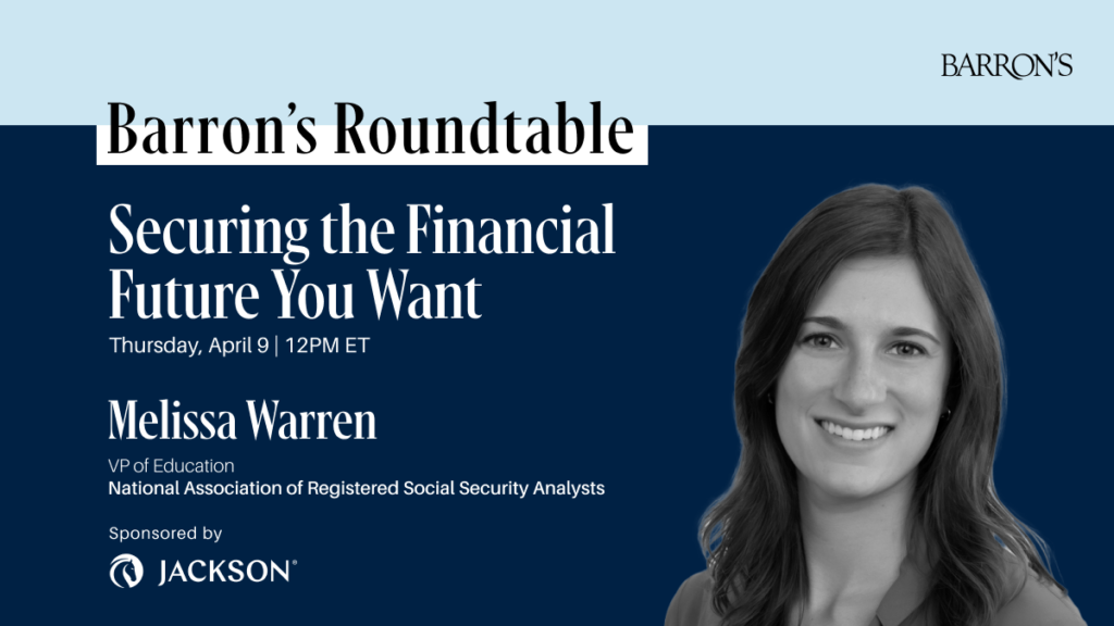 NARSSA Invited to Participate in Barron’s Magazine Roundtable Event on Social Security